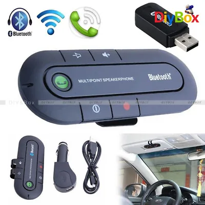Wireless Bluetooth Multipoint Hands Free Car Speakerphone Speaker Visor Clip • $2.61