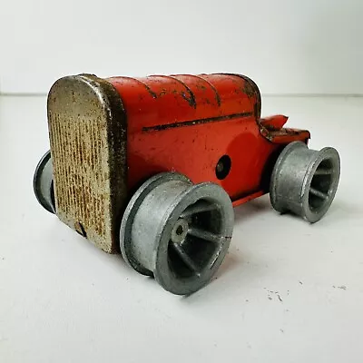 Vintage Triang Minic Toys Clockwork Wind Up Red Crawler Tractor Bulldozer Model • £0.99