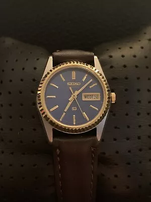 Vintage Women’s Seiko Two Tone Presidential Watch 3Y03-0169 Blue Dial Great Cond • $1