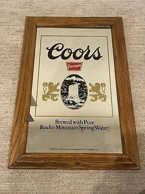 Coors Premium Beer Vintage Framed Bar Mirror Sign  18.5 X 12.5” Read • $46.99