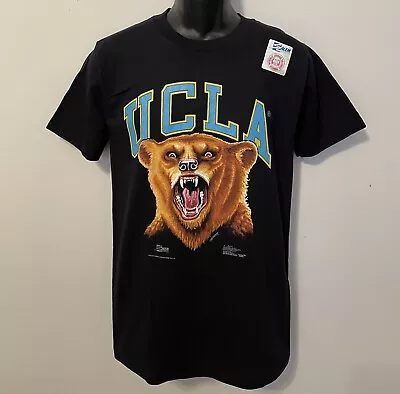 Vintage 1991 UCLA BRUINS SALEM *INTENSE MASCOTS* T-Shirt BLACK NWT NEW OldStk SM • $35