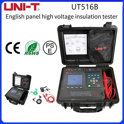 UNI-T UT516B Insulation Resistance Tester Megger DAR PI Test 10TΩ 12KV PC Softwa • $2536.40