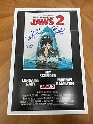 * JAWS 2 * Signed 12x18 Poster * CARL GOTTLIEB JOE ALVES & TOM DUNLOP * 4 • $217.98