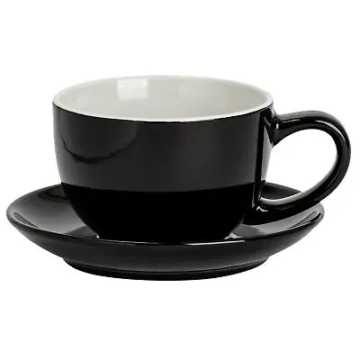 Coloured Cappuccino Cup Saucer Porcelain Tea Coffee Mug 250ml • £9