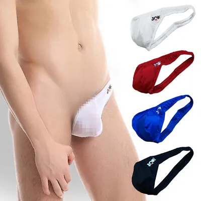 Men's Sexy One-Sided Lingerie C String Half Thong Strings Erotic Bikini Panties • £5.39