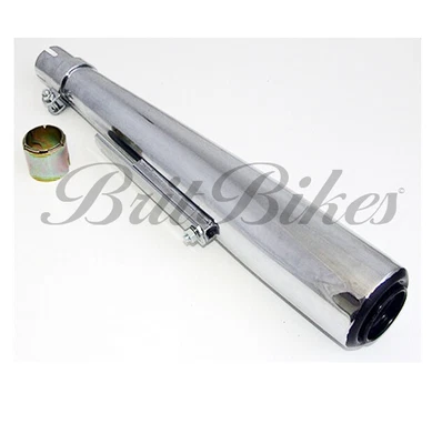 £62.99 • Buy Universal Chrome 20  Motorbike Megaphone Exhaust Silencer - Custom Cafe Racer