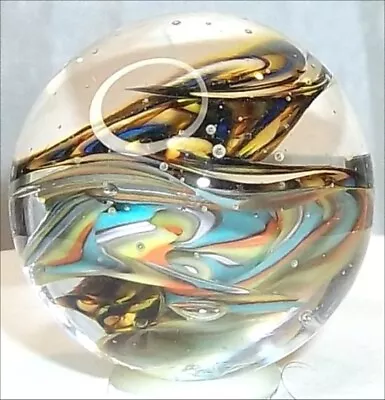 Randel Art Glass MARBLE CORKSCREW TWISTY TWISTED RIBBON VORTEX 1  RAG HandMade • $21.99