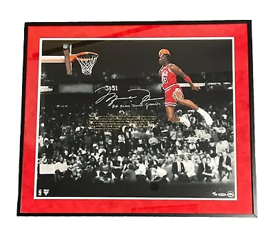 Michael Jordan HOF Signed 88 Slam Dunk Champ 20x24 Framed Photo AUTO UDA COA • $10.50