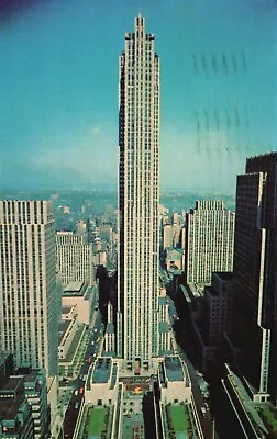 Postcard NY New York City Rockefeller Center Posted 1959 Chrome Vintage PC J1153 • $4