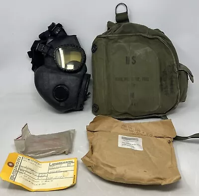 Vintage US Military Mask Protective Field M17 Small With Field Pouch • $44