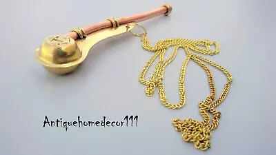 Brass Boatswain Whistle With Chain Bosun Call Pipe Nautical Marine Maritime Gift • $12.89