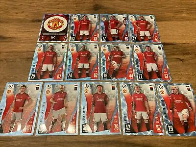 Match Attax 23/24 Crystal Parallel Manchester United Complete Set Of 13 Cards • £12.99