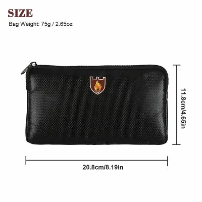 Fireproof Money Bag Waterproof Safe Cash Box Document Envelope File Pouch Case. • $11.99