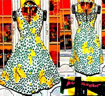 Betsey Johnson Dress Vintage Y2K Butterfly Slip Button Down Flare Size Small 2 • £62.72