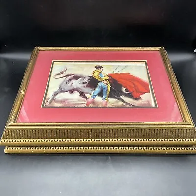 Pair Of VTG Matador Bull Fighting Lithographs  Horizontal  • $54