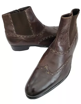 Lknw Zara Brown Cowboy Western Designer Boots Shoes Mens 11 11.5 10Uk 44 45 • $49.99