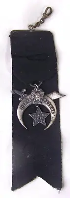 1905 Niagara Falls Antique Shriners Syria Patron Medal Badge Ribbon Watch Fob • $26.99