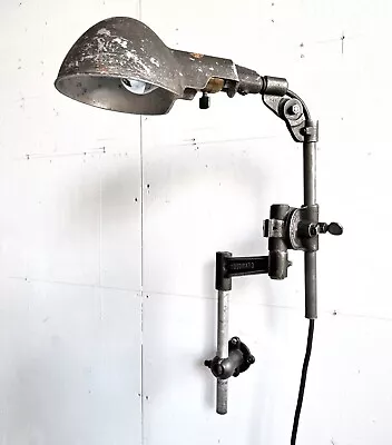 Vintage Industrial Woodward Articulated Work Bench Lamp Working • $255