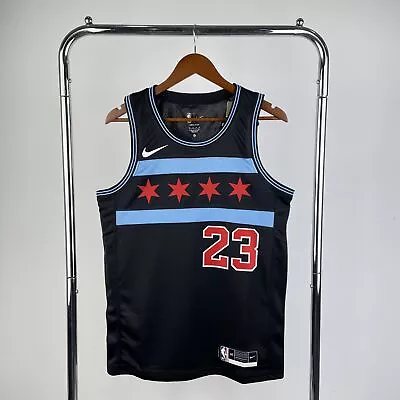 Michael Jordan #23 Chicago Bulls Black Red 2019 City Jersey Mens All Sizes • $70