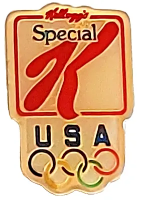 Olympics Barcelona 1992 USA Sponsor Kellogg's Special K Cereal Lapel Pin • $11.88