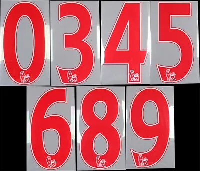 2013 - 2017 OFFICIAL SPORTING ID PS-PRO RED PLAYER SIZE SHIRT NUMBERS 255mm • £6