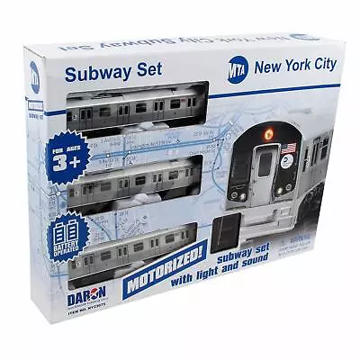 New York MTA New York City 3 Pc. Battery Operated Train Set With Track • $49.99