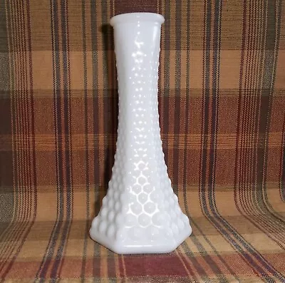 Vintage E.o. Brody Hobnail Milk Glass Bud Vase- Authentic Ring Of Fire- 6 -usa • $9