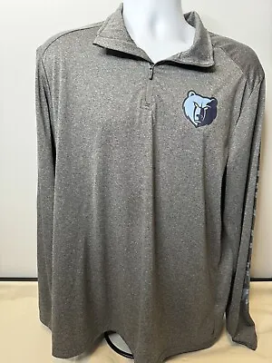 Memphis Grizzlies 1/4 Zip Pullover Sweatshirt Gray NBA Long Sleeve XL • $13.98