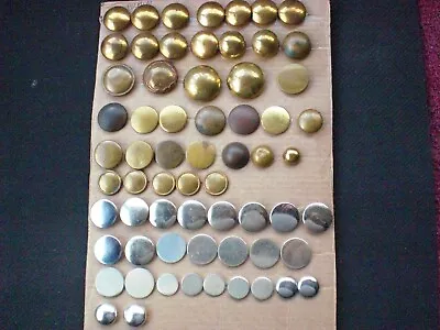 Job Lot 64 X Plain Military Buttons.various Size Metals Era's Condition. Genu • £10