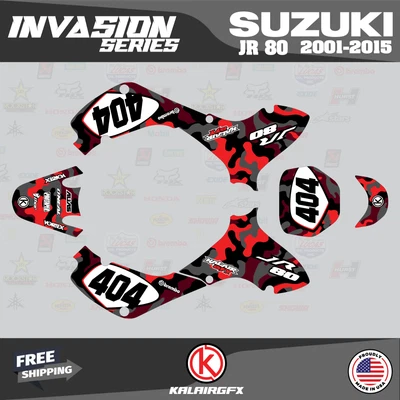 $144.77 • Buy Graphics Kit For SUZUKI JR80 (2001-2015) JR 80  INVASION-red