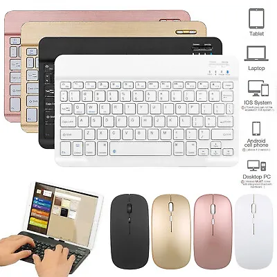 Backlit Wireless Bluetooth Keyboard&Mouse For IOS Android PC IPad 10  Tablet • $19.99