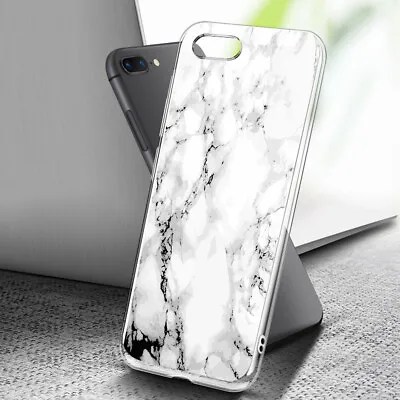 ( For IPhone 7 Plus ) Art Clear Case Cover C0077 Carrara Marble • $7.99