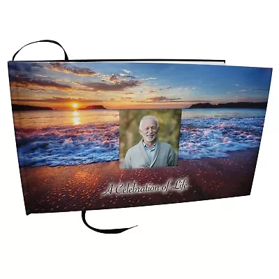 Hawaiian Sunset Funeral Guest Book Memorial Guest Book • $39.95