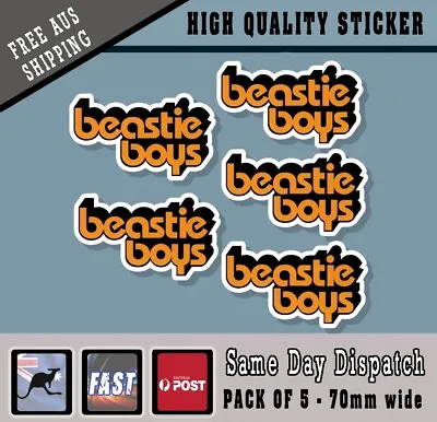 Beastie Boys Style Sticker Tribute Pack Of 5 Rock Metal Rap Hip Hop 80s Vinyl • $4.95
