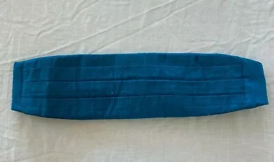 Vintage Pleated Bright Azure  Blue Cummerbund Mens Formal Wear • $13.99