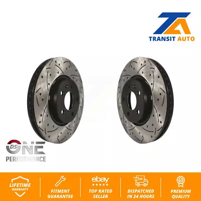 Front Drilled Slot Brake Rotors Pair For Audi Q5 A4 A5 Quattro A7 Allroad A6 S5 • $142.14