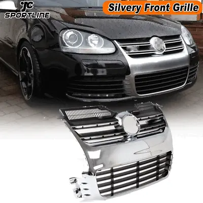 Silvery Mesh Air Intake Grill Front Grille Fit For VW Golf 5 V MK5 R32 2005-2009 • $268.36