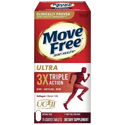 Schiff Move Free Ultra Triple Action Joint Supplement 75 Tablets EXP 8/2025 • $29.95