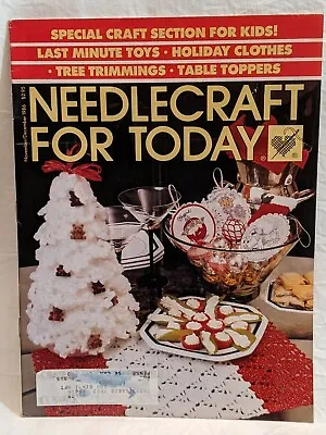 $7.36 • Buy Needlecraft For Today Nov Dec 1986 Christmas Decor Tree Ornaments Knit Crochet 