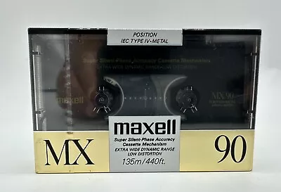 NEW! FACTORY SEALED! Maxell MX 90 Cassette Tape Position IEC Type IV Metal Bias • $29.95