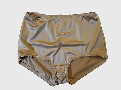 Vintage Vassarette Second Skin Satin Nude/Beige Shiny Shaper Panties  3XL/4B • $9.50