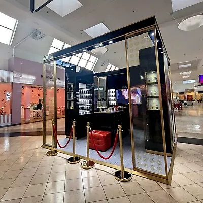 Mall Kiosk Trade Show Custom 12x12 Sell Perfumes Booth Stands LED Floor Silk Pic • $7500