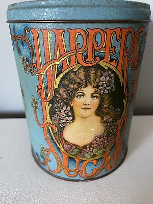£10 • Buy Vintage Retro Harpers Sweet Cane Sugar Storage Tin Baret Ware Made In England