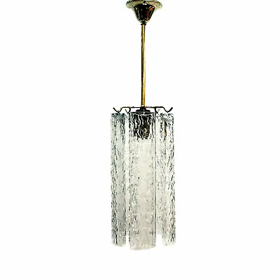 Vintage 1960s Venini Murano Italy Textured Glass Pendant Lamp Design T. Zuccheri • £198