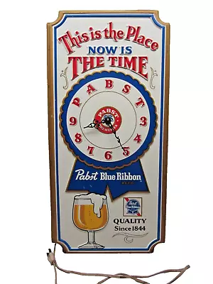 Vintage Pabst Blue Ribbon Beer Sign Wall Clock • $125