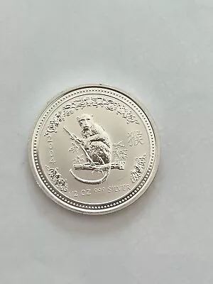 Rare Silver Coin-2004 Year Of The Monkey - 1/2oz 50c 999 Silver •Australia • $59.99