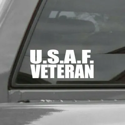 U.S.A.F. (US AIR FORCE) VETERAN Vinyl Window Decal Sticker • $3.25