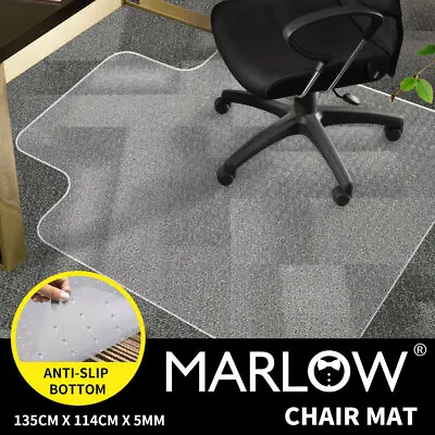 Marlow Chair Mat Carpet Floor Office Home Computer Vinyl PVC Plastic 135x114cm • $39.99