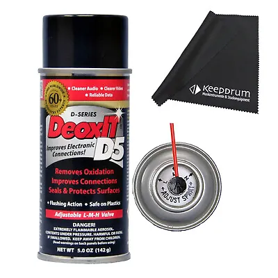 Caig DeoxIT D5S-6 Contact Spray For Contacts And Connections + Microfiber Cloth • £38.96