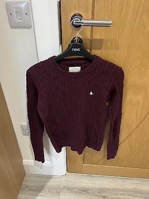 Ladies Jack Wills Jumper Size UK 8 Maroon Colour • £6.55